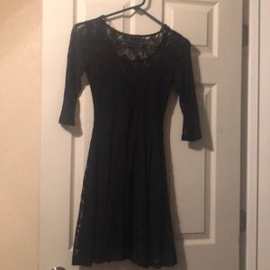 3/$15 ☀️ Material Girl black lace fit and flare dress!